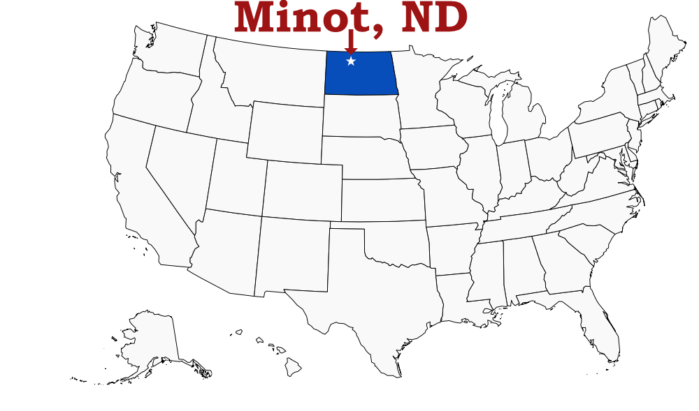 Map Minot ND Location